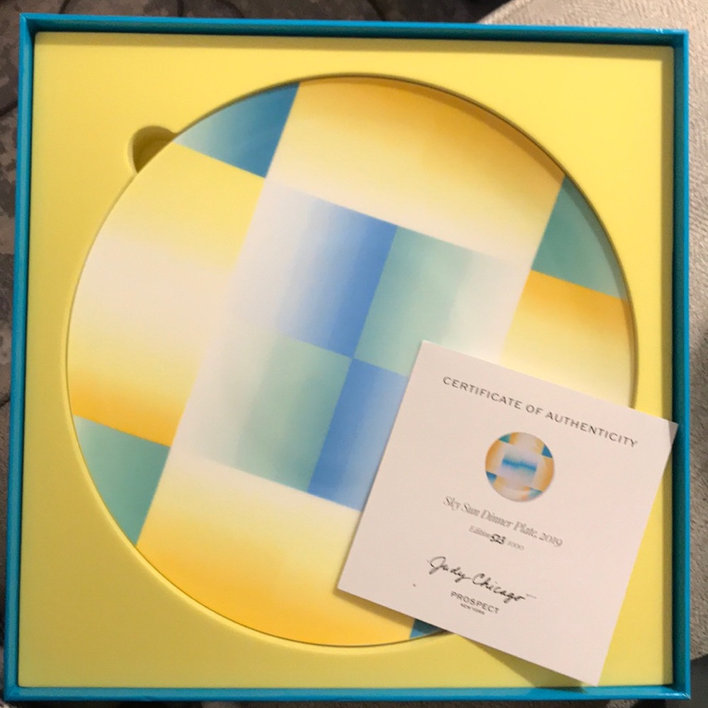 Prospect NY Judy Chicago Sky Sun Dinner Plate 2019